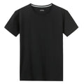 Men Women Short Sleeve Solid color O-Neck T shirts Black