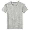 Men Women Short Sleeve Solid color O-Neck T shirts Grey
